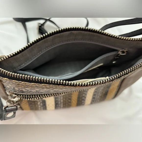 Daniella Lehavi (Made in Israel) Snakeskin Crossbody Bag, VGUC. - Picture 10 of 15